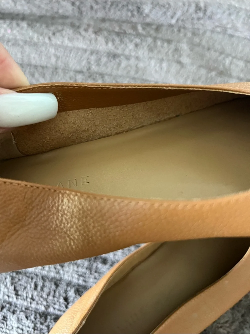 Everlane The Day Flat Camel Leather Ballet Flats Size 6.5